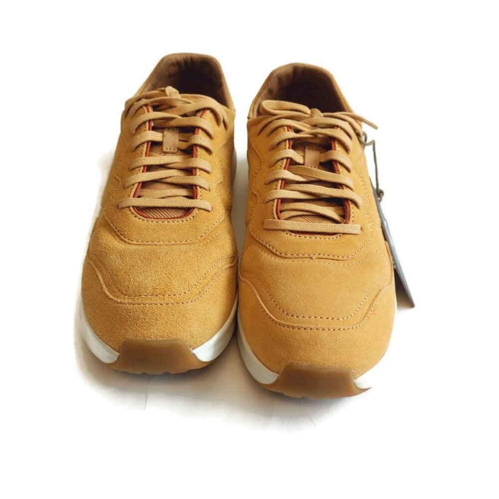 Olukai KOHEO Mens Size 10 Suede Leather Casual Lace Up Sneakers Golden Sand - Picture 5 of 9